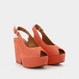 Clergerie Dylan 9 Sandals 皮质厚底高跟鞋