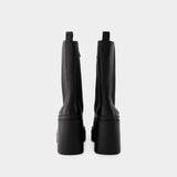 Clergerie Nolan1 Boots 黑色粒面小牛皮中筒靴