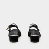 Carel Peche 漆面牛皮/牛仔面露跟玛丽珍鞋2023春季