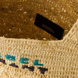 Praia Small 米色拉菲草小号购物包