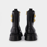 Ranger黑色小牛皮军靴