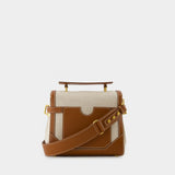 Balmain B-Buzz 23 米色帆布斜挎包