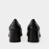 Dorothee 黑色皮质乐福鞋