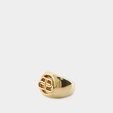 Balenciaga Bb Signet Ring金色戒指