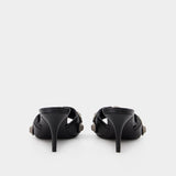 Cagole M70 Mules - Balenciaga - Black/Gold - Leather