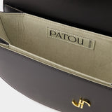 PATOU Le Patou 黑色光面小牛皮斜挎包