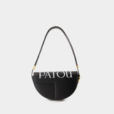PATOU Le Patou 黑色光面小牛皮斜挎包