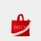 PATOU 红色棉质小号托特包