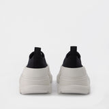 Tread Slick 黑白拼色高帮帆布橡胶厚底鞋