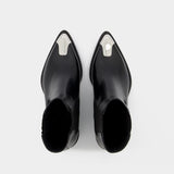 Boxcar 黑色羊皮踝靴