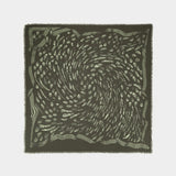 Fo Vortex Biker 卡其色羊毛骷髅头图案围巾