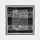 Fo Stamp Biker Scarf黑白拼色羊毛围巾