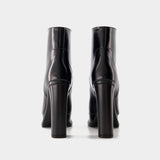 120 Mm黑色羊皮高跟靴