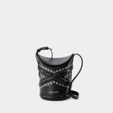 The Curve 黑色牛皮腋下包小水桶包