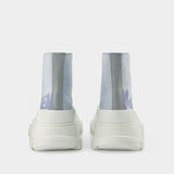 Sneakers Oversize 白色皮质白色鞋跟运动鞋