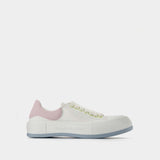 Sneakers Oversize 白色皮质白色鞋跟运动鞋