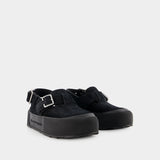 Sandals黑色皮质高跟凉鞋