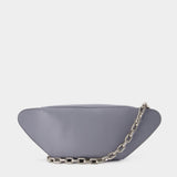 Biker Bumbag 鸽灰色牛皮胸包腰包