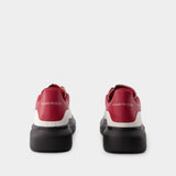Sneakers Oversize 白色皮质 银色鞋跟运动鞋