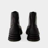 Tread黑色牛皮厚底靴