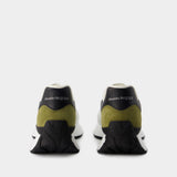 Sprint Runner 白色拼色小羊皮厚底运动鞋