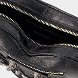 Balenciaga Cag Heart黑色心形皮质链条包迷你包