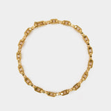 Balenciaga Hourglass Choker金色项链