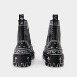 Strike L20 Ankle Boots - Balenciaga - Black/White - Leather