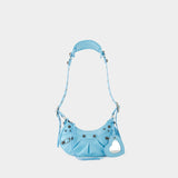 Balenciaga Le Cagole Sho XS海蓝色皮质包