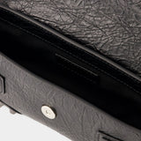 Balenciaga Le Cagole Sling XS黑色皮质单肩包