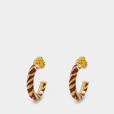 Aurelie Bidermann Liwa Earrings 拼色18K镀金耳饰