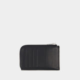 Maison Kitsune Zipped Card Holder 皮质卡包