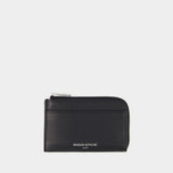 Maison Kitsune Zipped Card Holder 皮质卡包