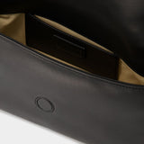 Le Bambino Bag 黑色皮质翻盖手提斜挎包