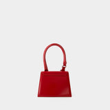 Jacquemus Le Chiquito Moyen Boucle 中号红色皮质斜挎包