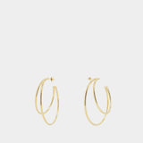 Marine Serre 镀金月亮圈形耳环