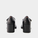 Aeyde Anya 黑色光面小羊皮高跟鞋