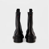 Aeyde Jack 小牛皮圆头切尔西踝靴
