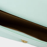 Lola蓝色牛皮链条斜挎包