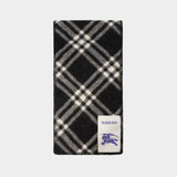 黑色羊毛格纹围巾