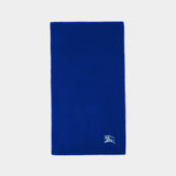 Mu Ribbed蓝色羊毛围巾