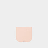 Chess 粉色牛皮logo压纹卡包