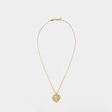 Peace And Love Heart Necklace可再生材质金色项链