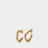 Alighieri Lunar Rocks Hoops 镀金金属圆形耳环