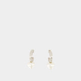 Simone Rocha Mini心形Hoop米色耳饰