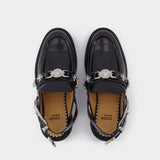 Toga Pulla 宋妍霏同款黑色露跟平底皮鞋 时尚穆勒鞋正品