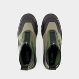 Ganni Sneakers Performance High 军绿色运动鞋