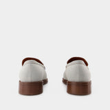 AcneStudios褪色蓝皮质乐福鞋