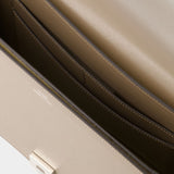 T-Flap Crossbody - Toteme - Leather - Taupe