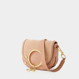 蔻依 See by Chloé Mara Crossbody 粉色粒面牛皮麂皮单肩包斜挎